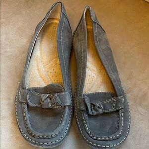 Gray Suede Loafers